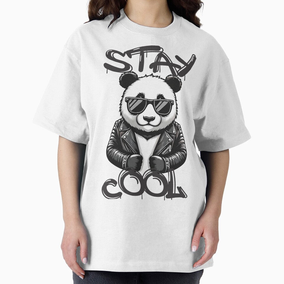 Cool Panda in Leather Jacket and Sunglasses by .LessuX.