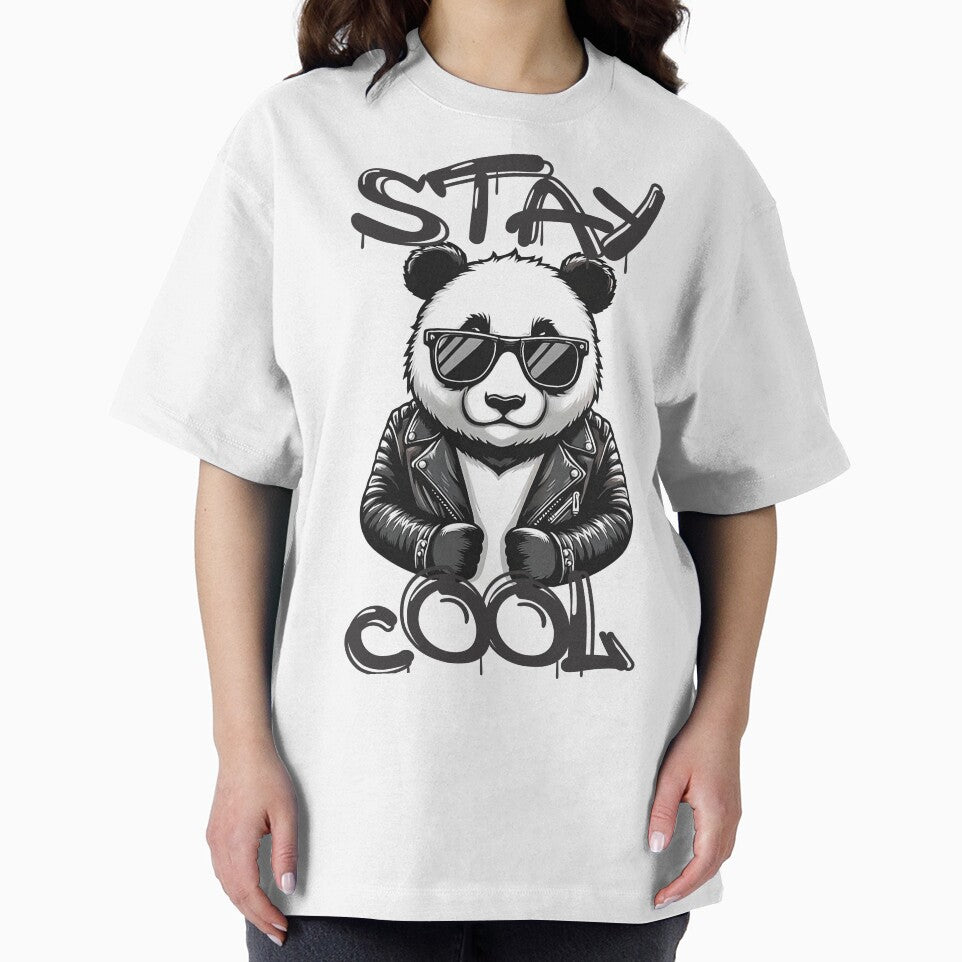 Cool Panda in Leather Jacket and Sunglasses by .LessuX.
