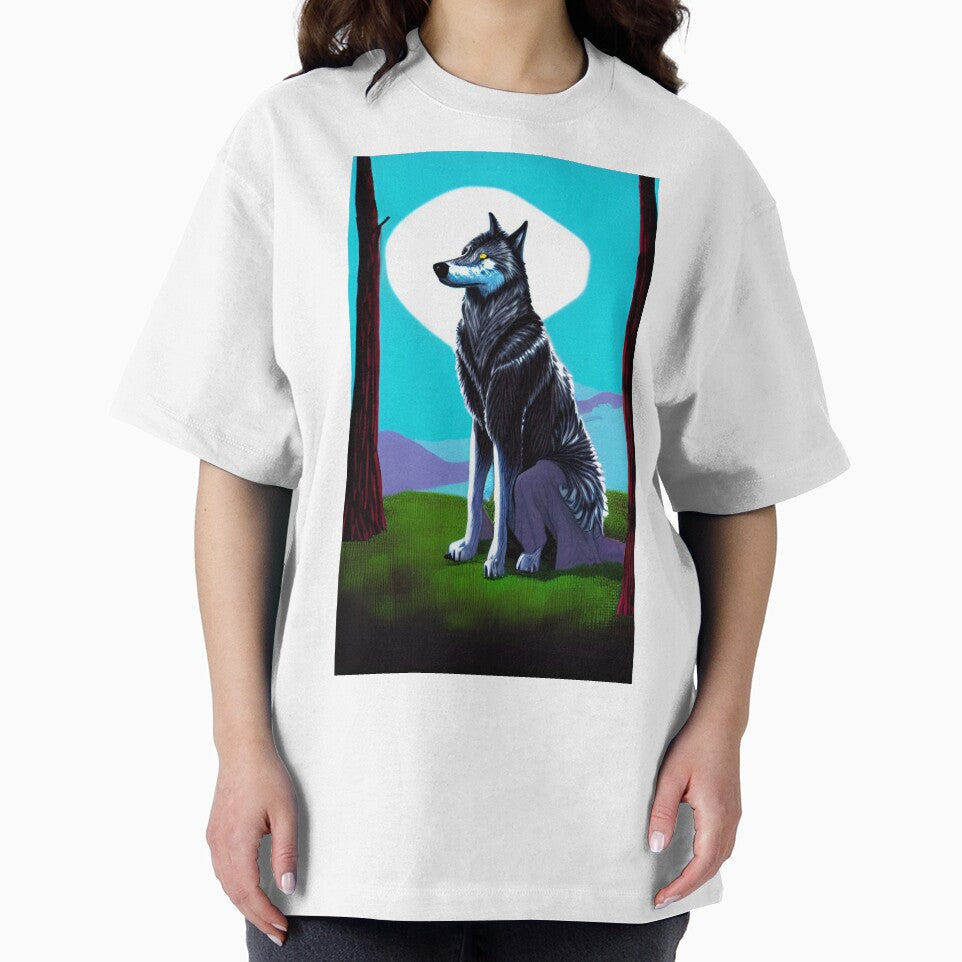 Dark Forest Wolf In The Moonlight by KishShop