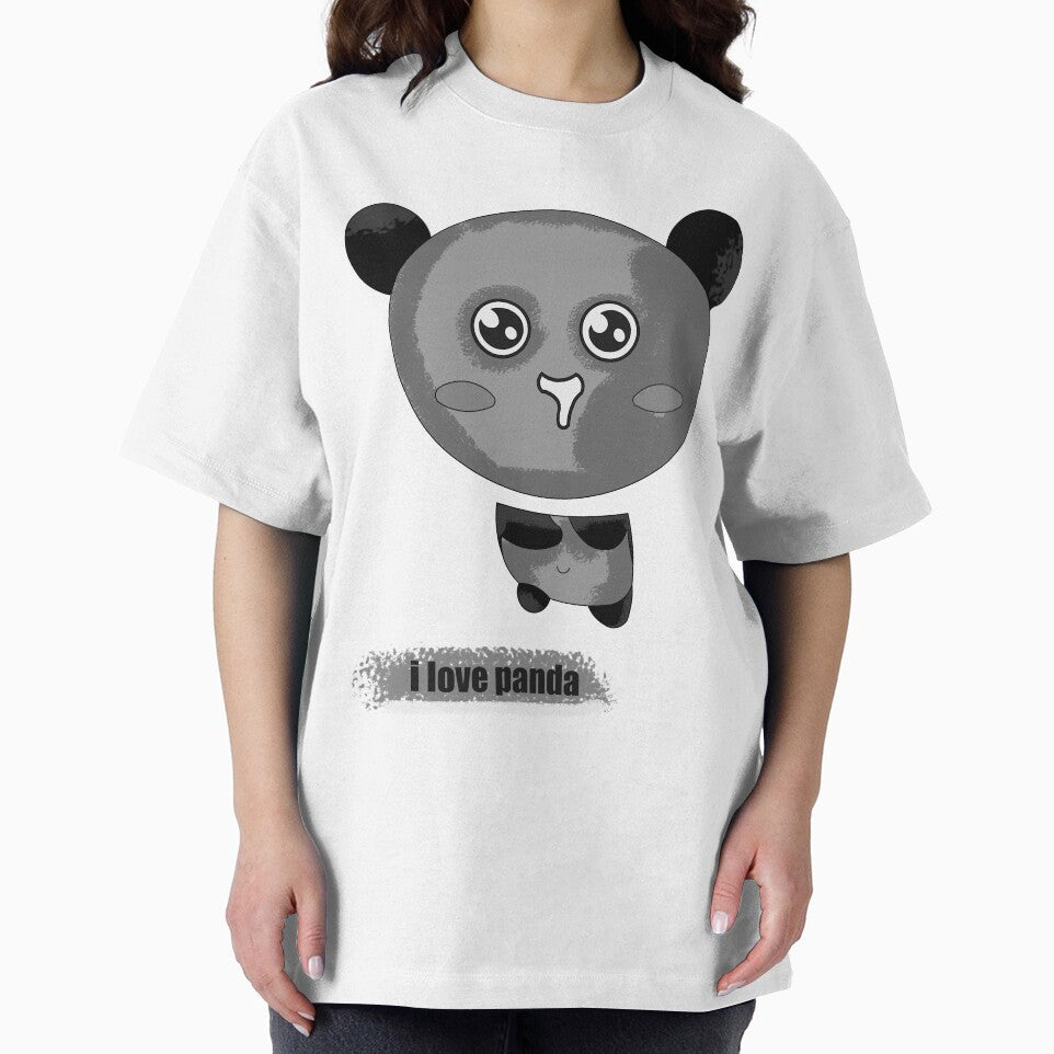 i love panda t black and white  -shirts by fowzi shokri