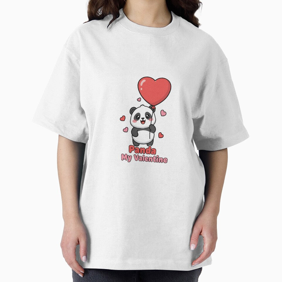 Panda My Valentine – Cute Panda with Heart Balloon Valentine Design by snaperos