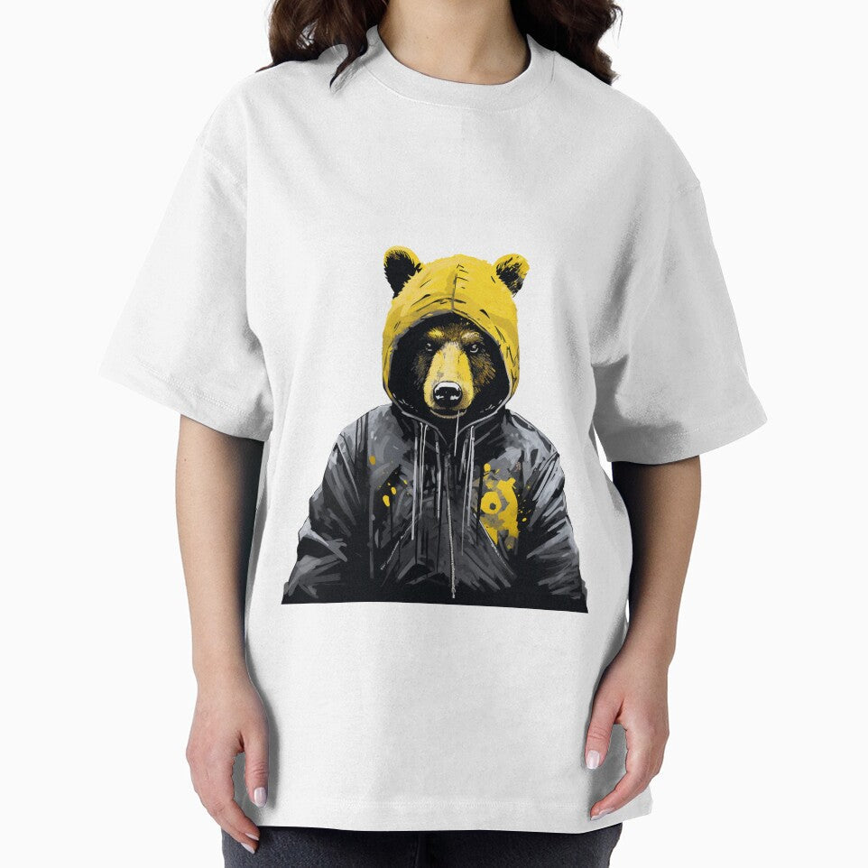 A STREET ART BEAR WITH HOOD by infinitearte