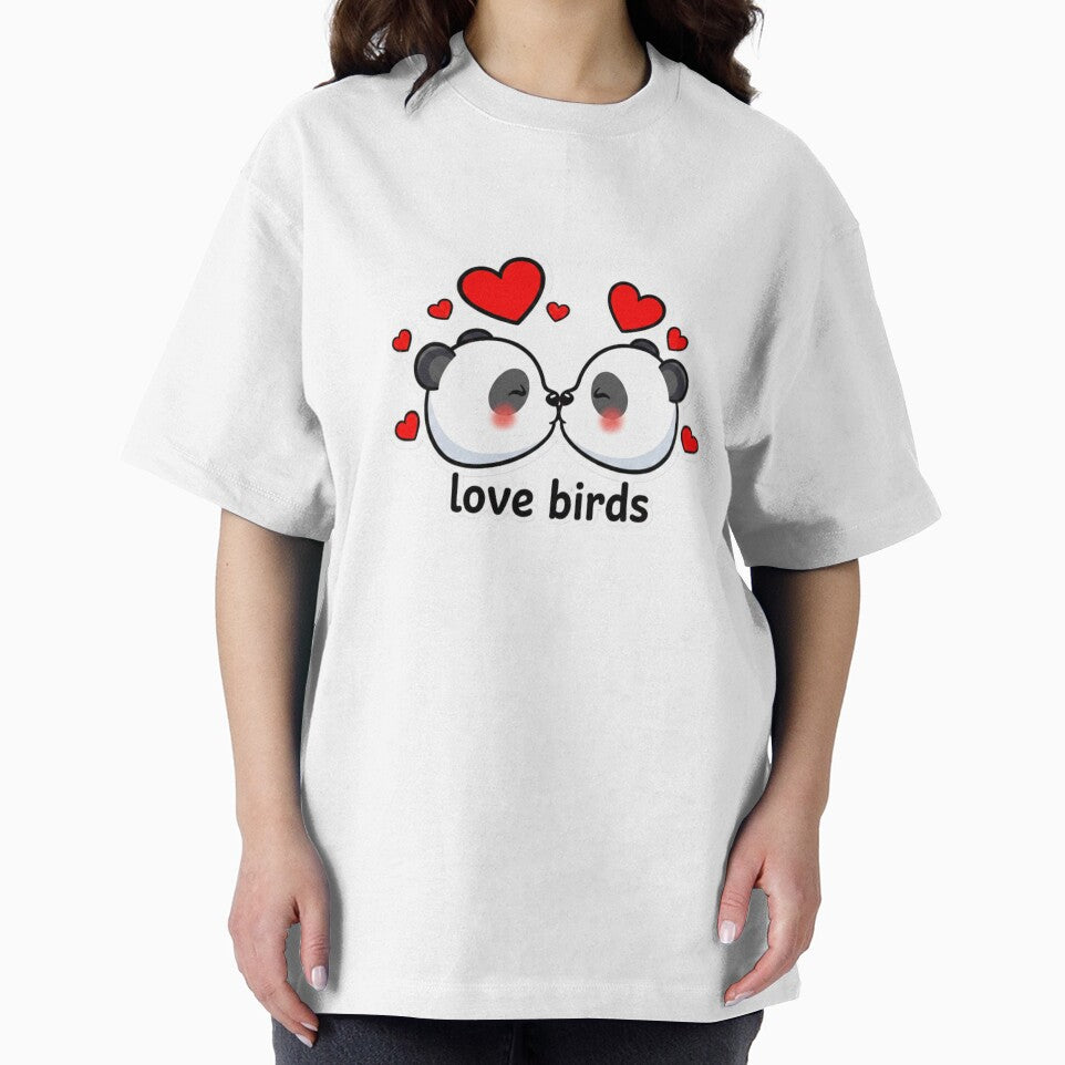 Love Birds Panda Couple – Cute Romantic Panda Design by snaperos