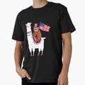 Sloth Riding Llama Funny Sloth 4th of July by MagicJohnson22
