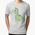Cute Green Dinosaur with Red Spikes by IN Tales