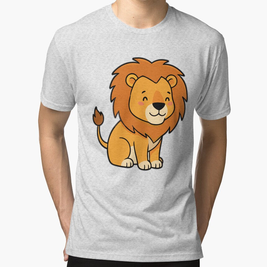 Cute Cartoon Baby Lion Smiling by IN Tales