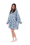 Stars Hoodie Blanket Blue