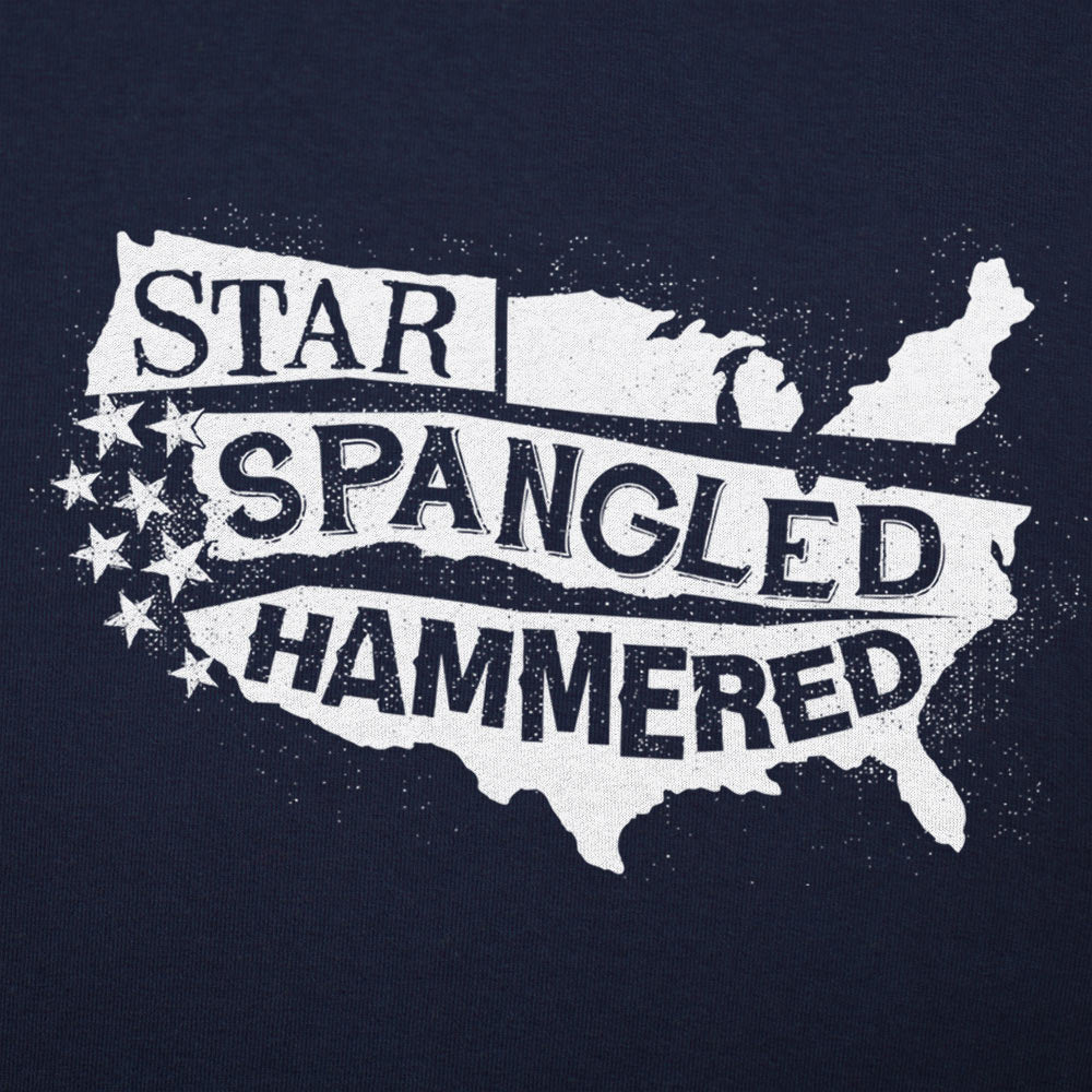 Star-Spangled Hammered USA 4th of July Drinking Design