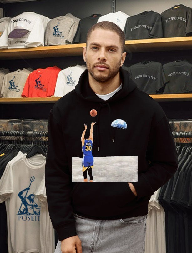 Stephen Curry Shooting From The Moon T-shirt