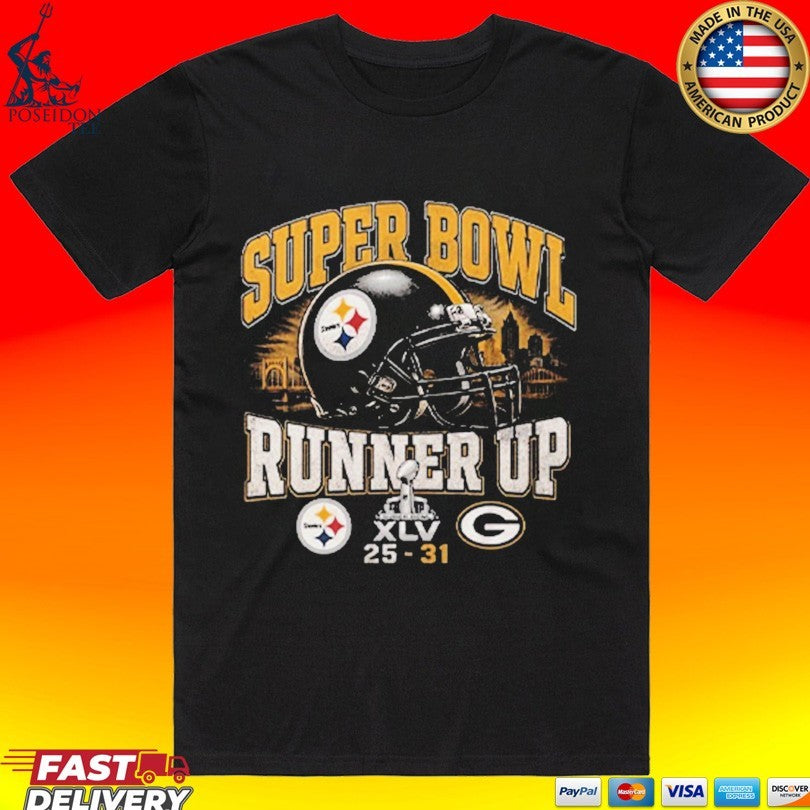 Super Bowl Xlv Runner Up Steelers Vs Packers 25 31 T-shirt