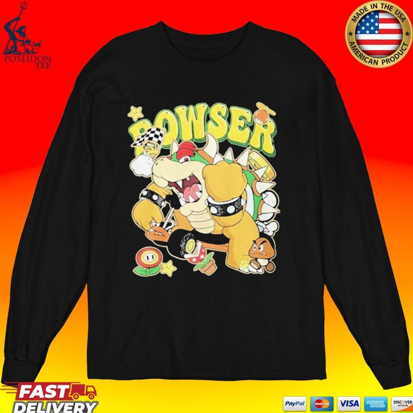 Super Mario Bowser Kart Racing Nintendo World T-shirt