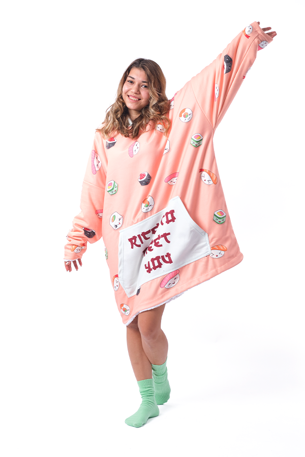 Sushi Hoodie Blanket