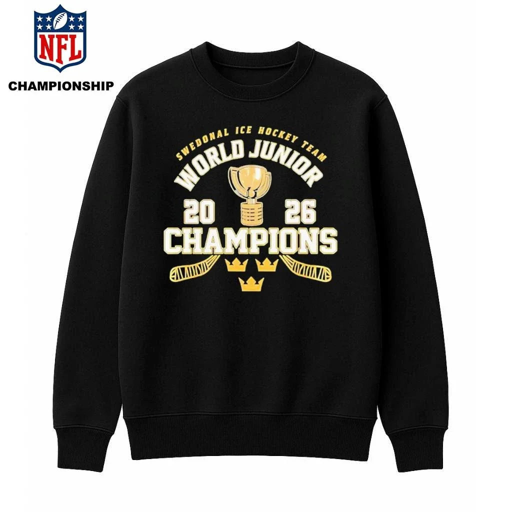 Swedonal Ice Hockey Team World Junior 2026 Champions Shirt