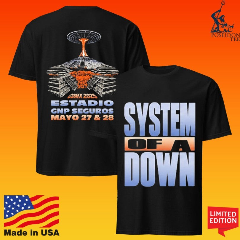 System Of A Down Estadio Gnp Seguros May 27+28 2026 T-shirt