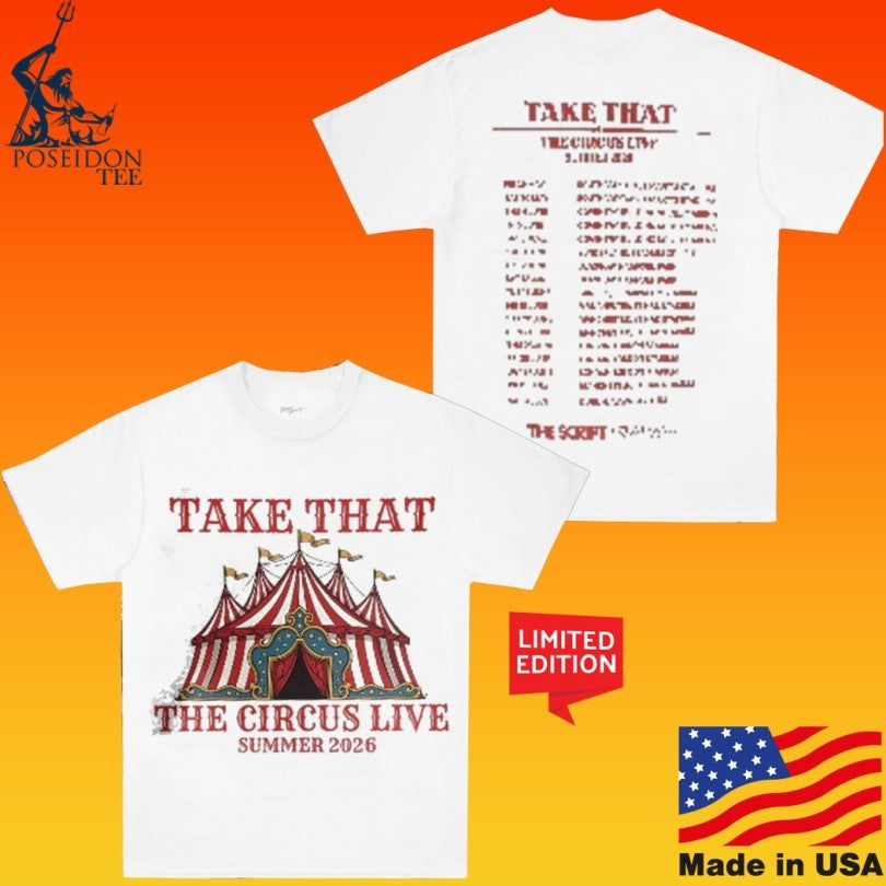 Take That The Circus Live Summer 2026 Tour T-shirt