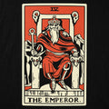 Tarot Emperor Card with Crowned King on Throne