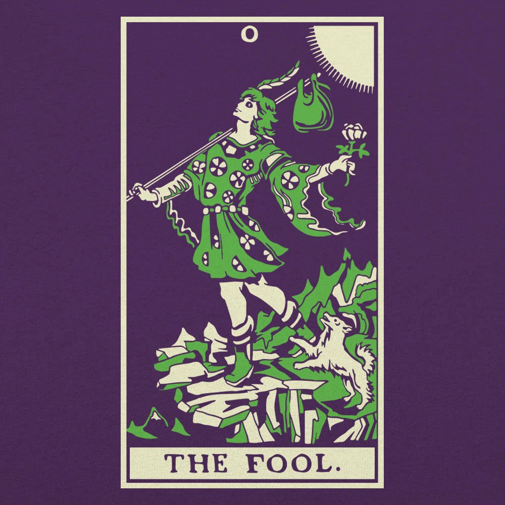 Tarot Fool Card Walking Off Cliff Graphic