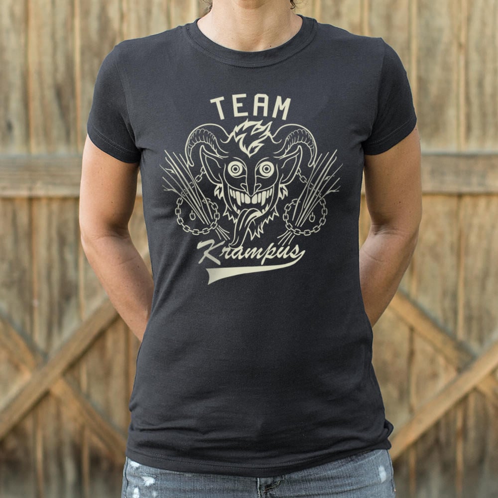 Team Krampus Horned Christmas Demon Graphic