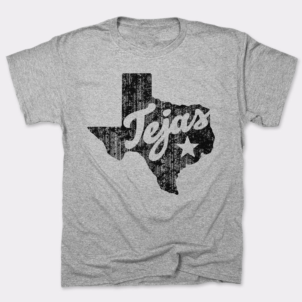 Tejas Texas State Silhouette with Lone Star