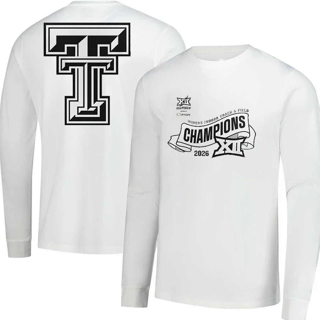 Texas Tech Red Raiders 2026 Women’s Indoor Track &amp; Field Champions T-Shirt