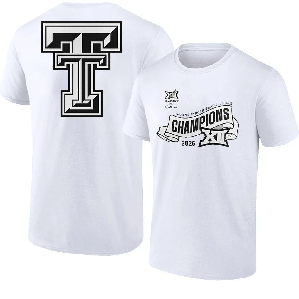 Texas Tech Red Raiders 2026 Women’s Indoor Track &amp; Field Champions T-Shirt