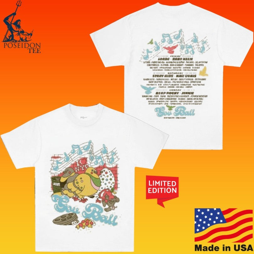 The Governors Ball Pigeon Lineup T-shirt