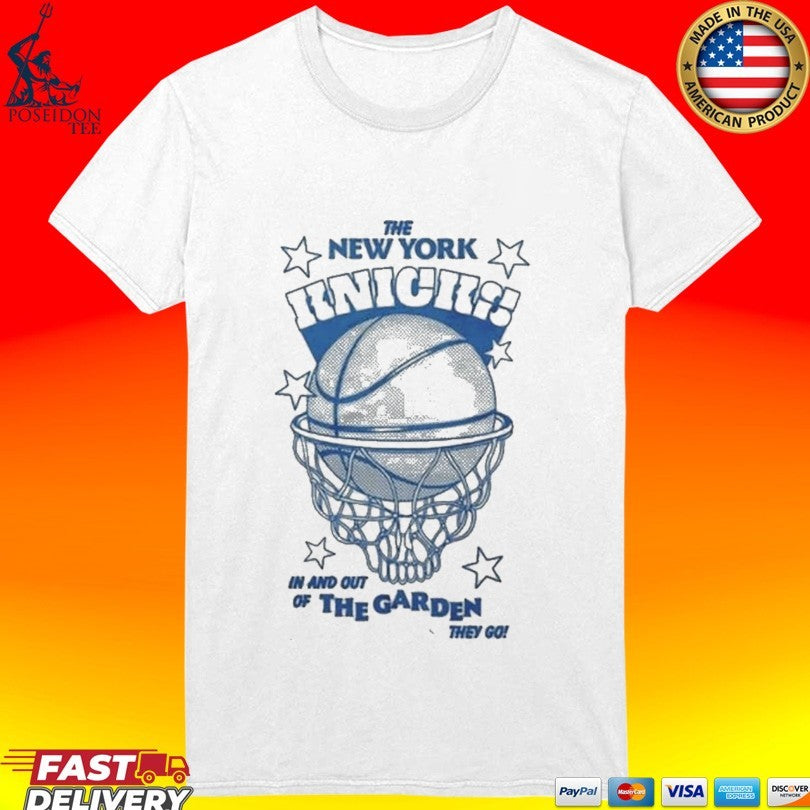 The New York Knicks In And Out Of The Garden They Go Grateful Dead Steal Your Face Basketball T-shirt