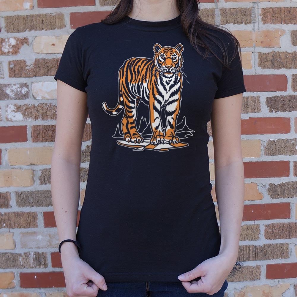 Tiger Standing on Mountain Ridge