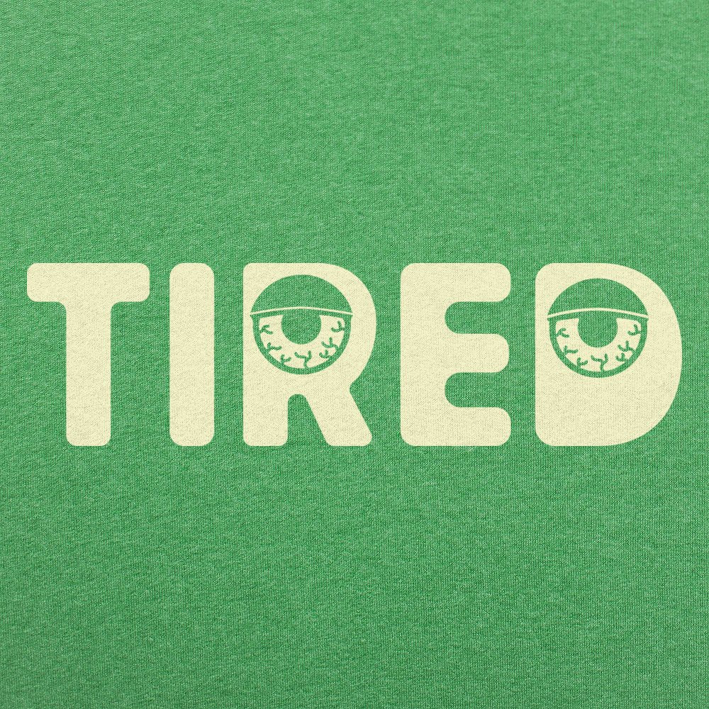 Tired with Sleepy Half Closed Eyes