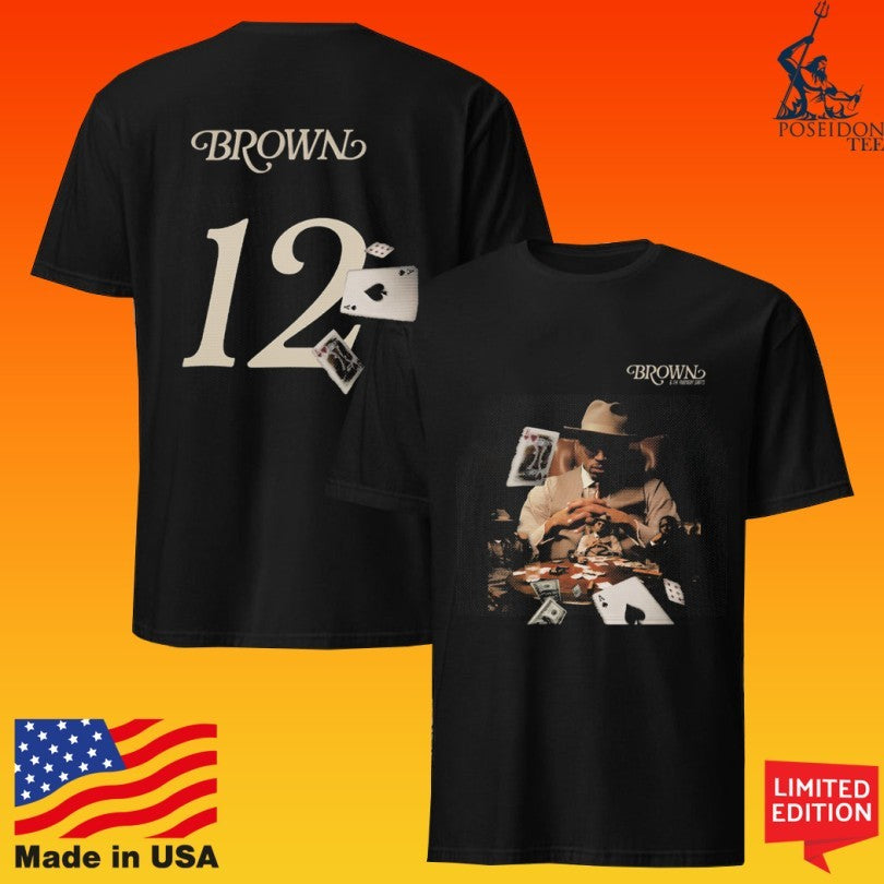 Brown Casino Boxy Football Jersey T-shirt