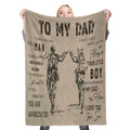 to My Dad Gift from Son Fleece Throw Blanket