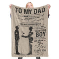 to My Dad Poster I Know It Fleece Throw Blanket