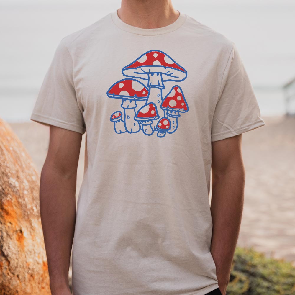 Toadstools Red Spotted Mushrooms Graphic