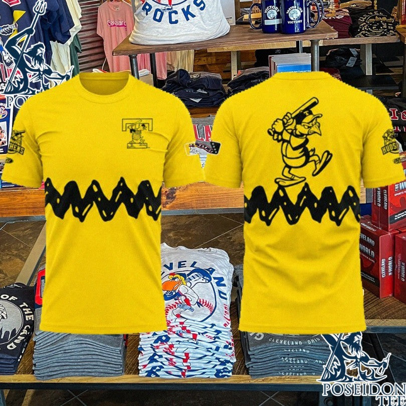 Toledo Mud Hens X Peanuts Night Yellow T-shirt