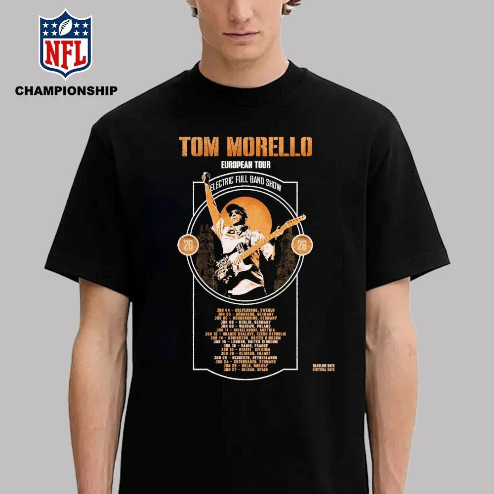 Tom Morello European Tour 2026 Poste Shirt