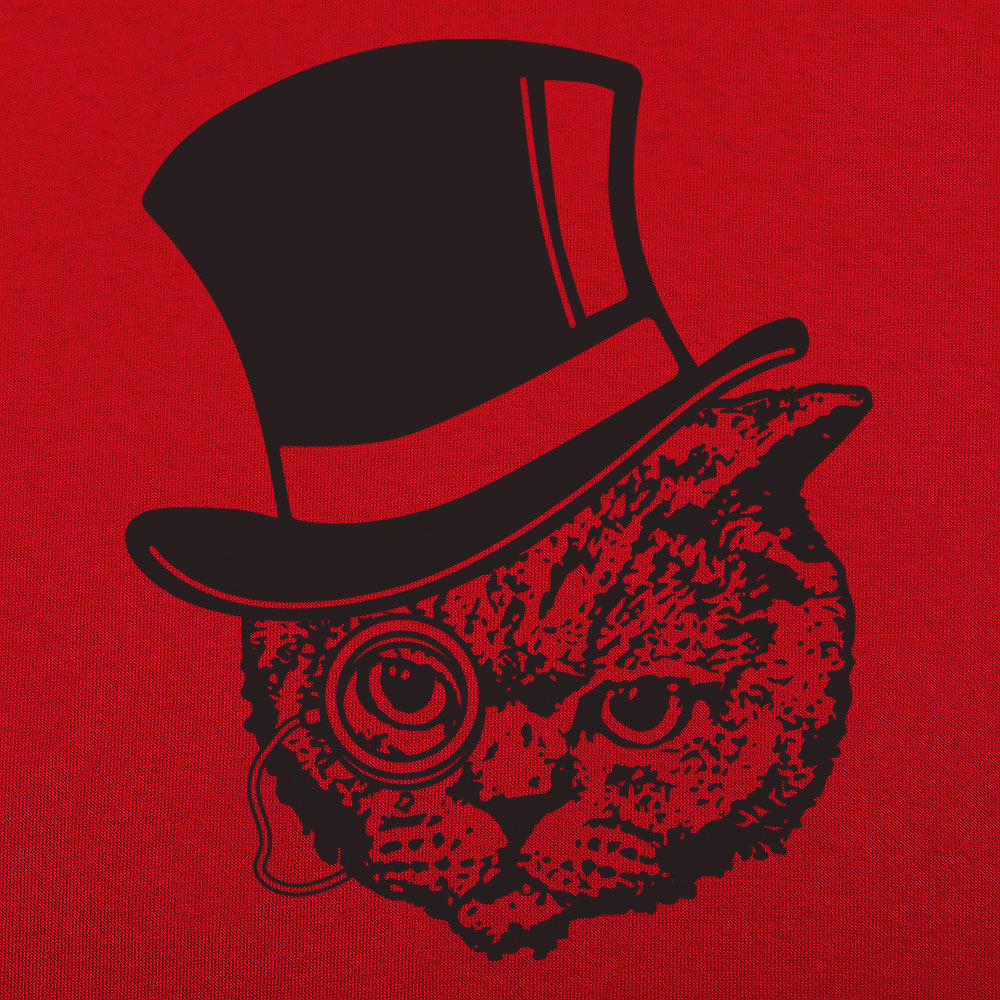 Top Hat Cat with Monocle Fancy Feline Gentleman