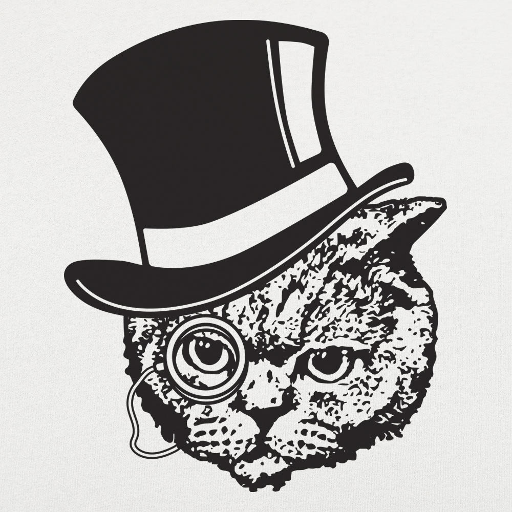 Top Hat Cat with Monocle Fancy Feline Gentleman