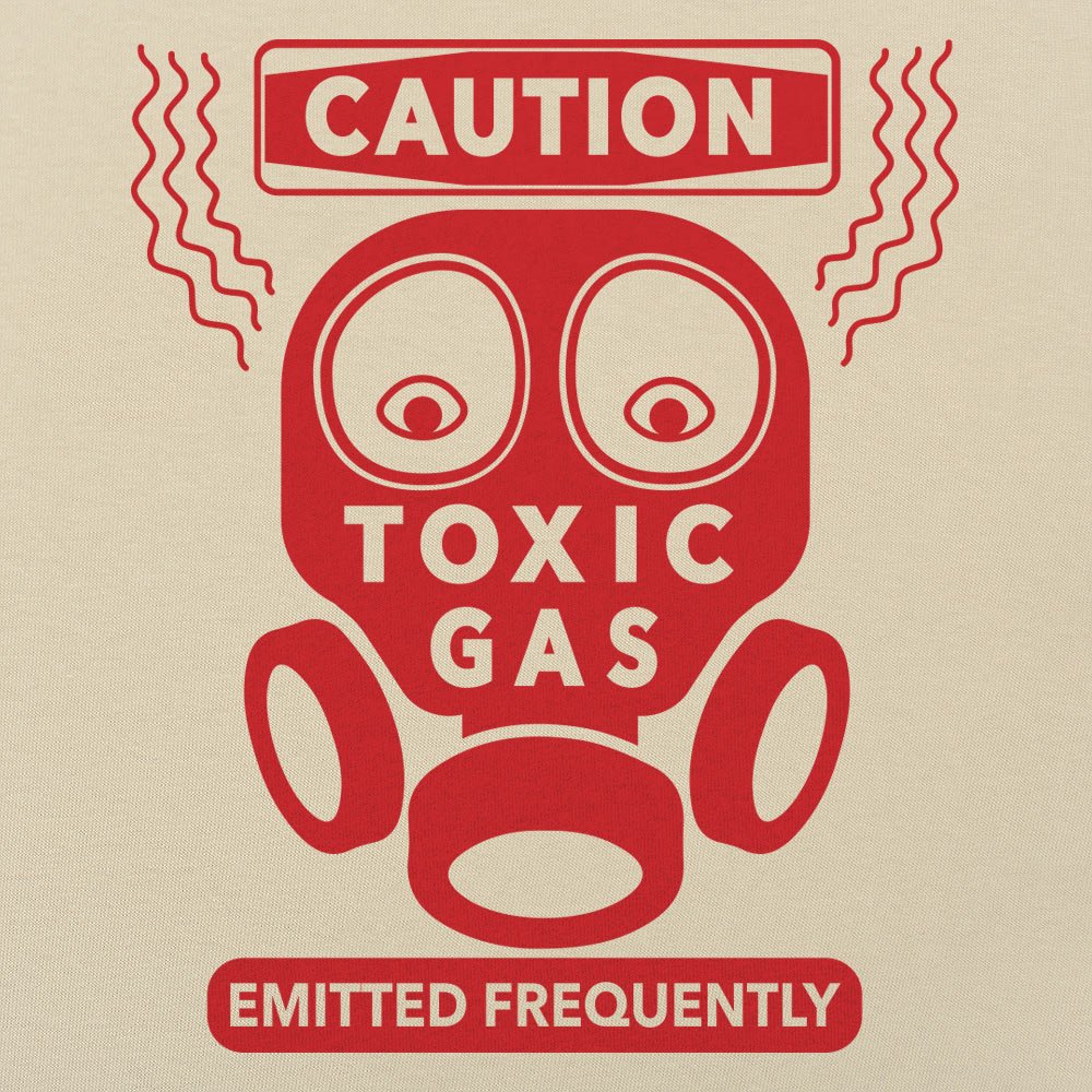 Toxic Gas Caution Gas Mask Fart Warning