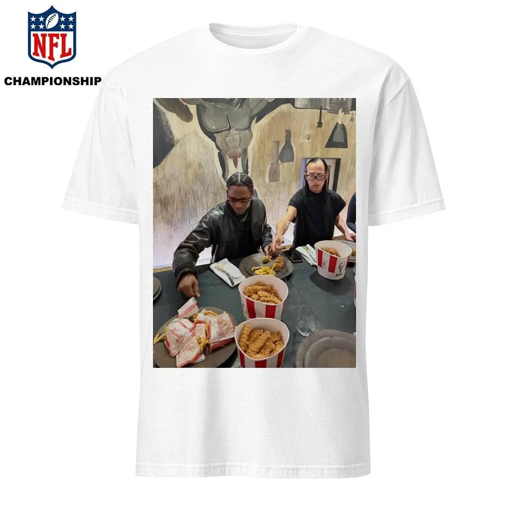 Travis Scott And Rick Owens Eating KFC Together Photo Shirt