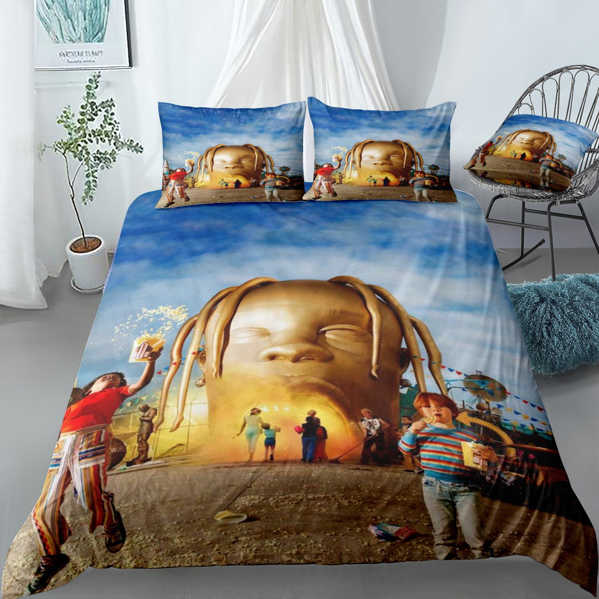 travisscott Bedding Set (Duvet Cover & Pillow Shams)