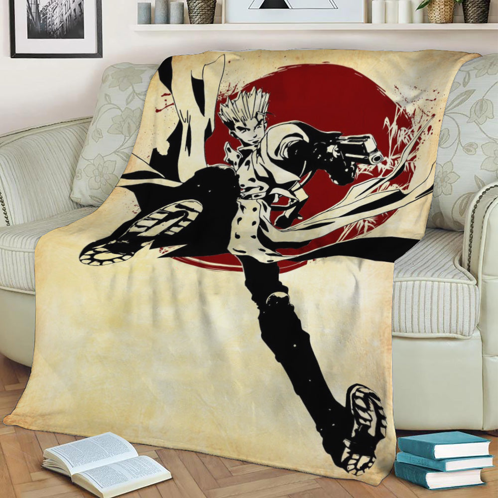 trigun redmoon Fleece Throw Blanket