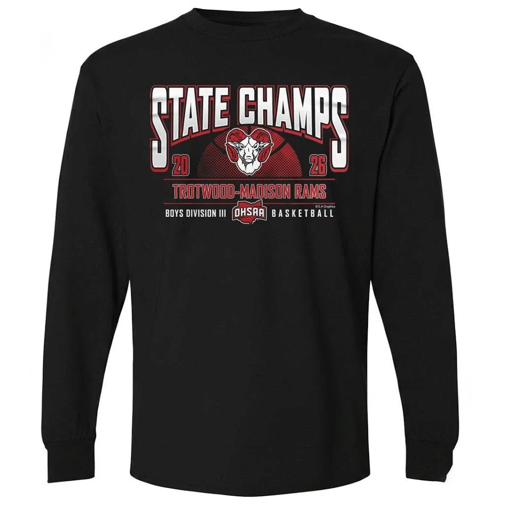 Trotwood Rams 2026 OHSAA Boys Basketball D3 State Champions Shirt