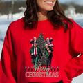 Funny Trummp President Dancing Merry Pine Tree Red T-Shirts