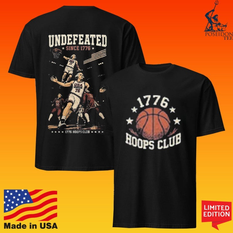 Undefeated America Founding Fathers Patriotic Basketball Dream Team Of 1776 4th Of July T-shirt