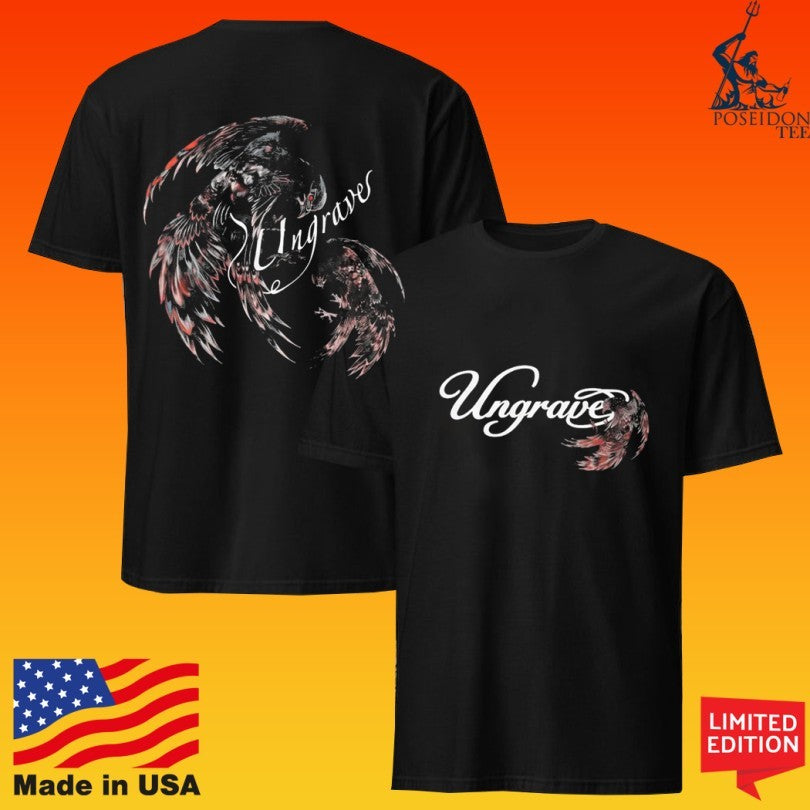 Ungrave Black Fallen Wings T-shirt