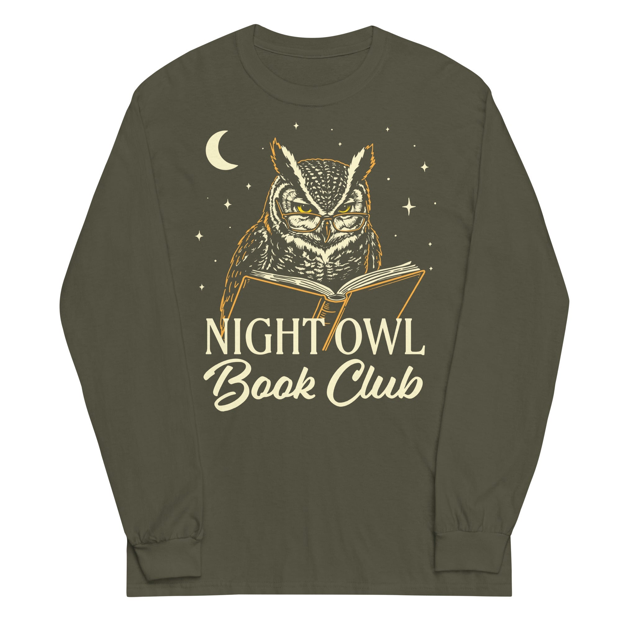 Night Owl Book Club Unisex Long Sleeve Tee