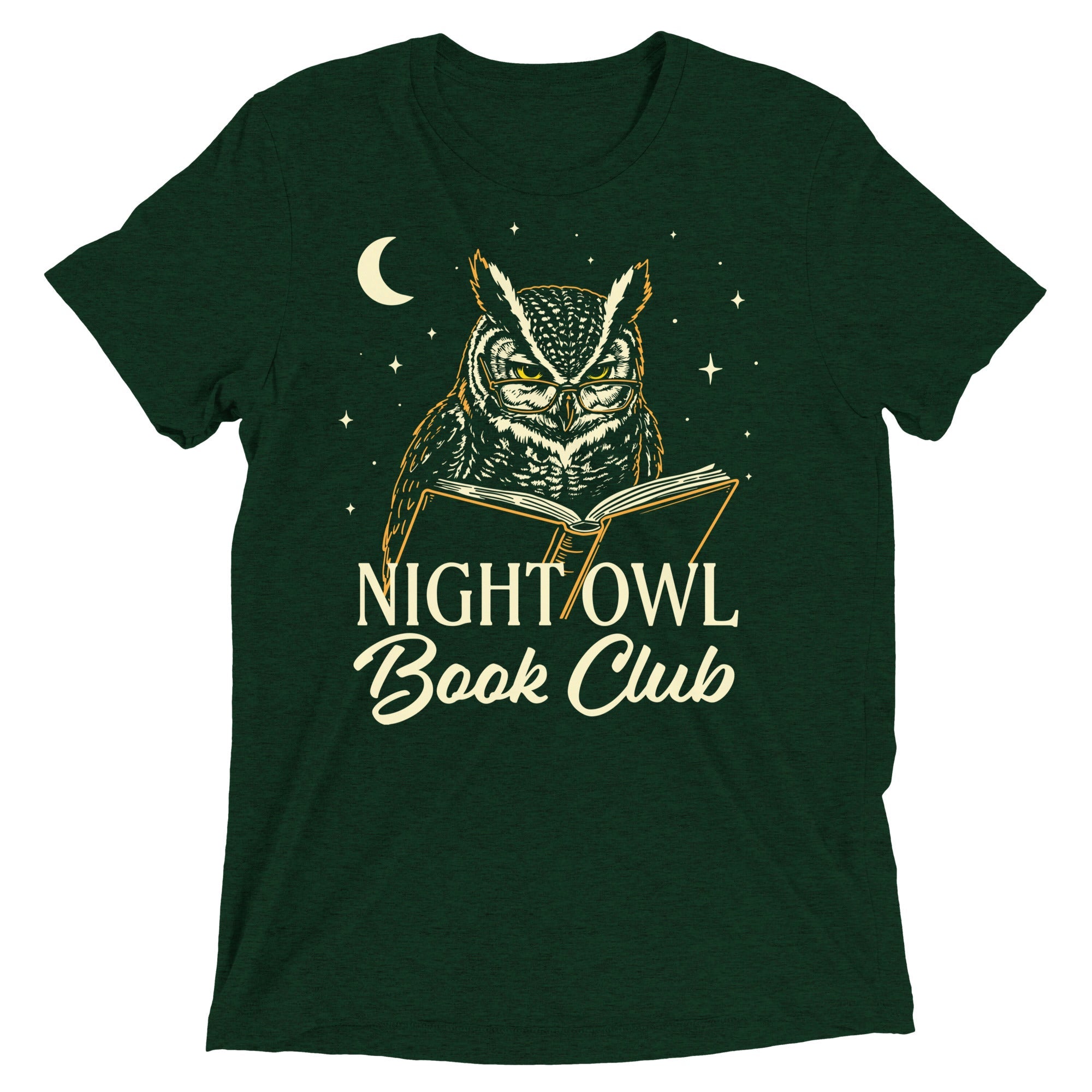 Night Owl Book Club Men's Tri-Blend Tee