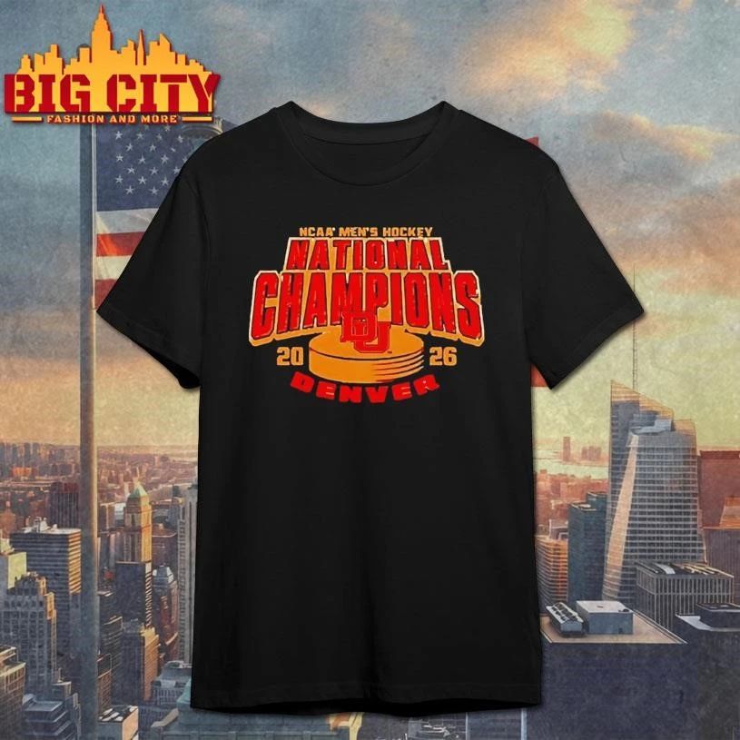 Denver Pioneers Mens Ice Hockey National Champions 26 Vintage Shirt