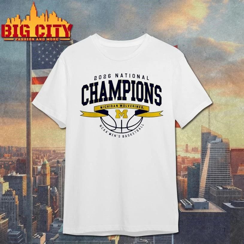 Michigan 2026 Basketball National Champions Ribbon Wings Shirt