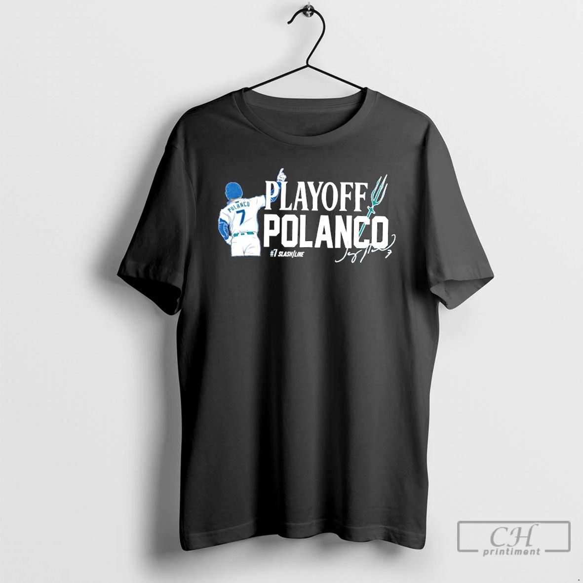 Classic Jorge Polanco 7 Seattle Mariners Mlb Playoff Polanco Signature T Shirts